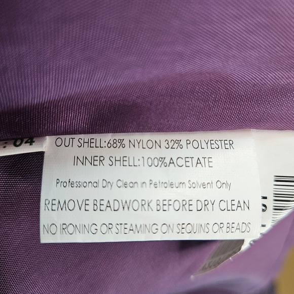 JASMINE Black Label Purple Floral‎ Lace Sheath Dress Size 4 - Picture 13 of 15